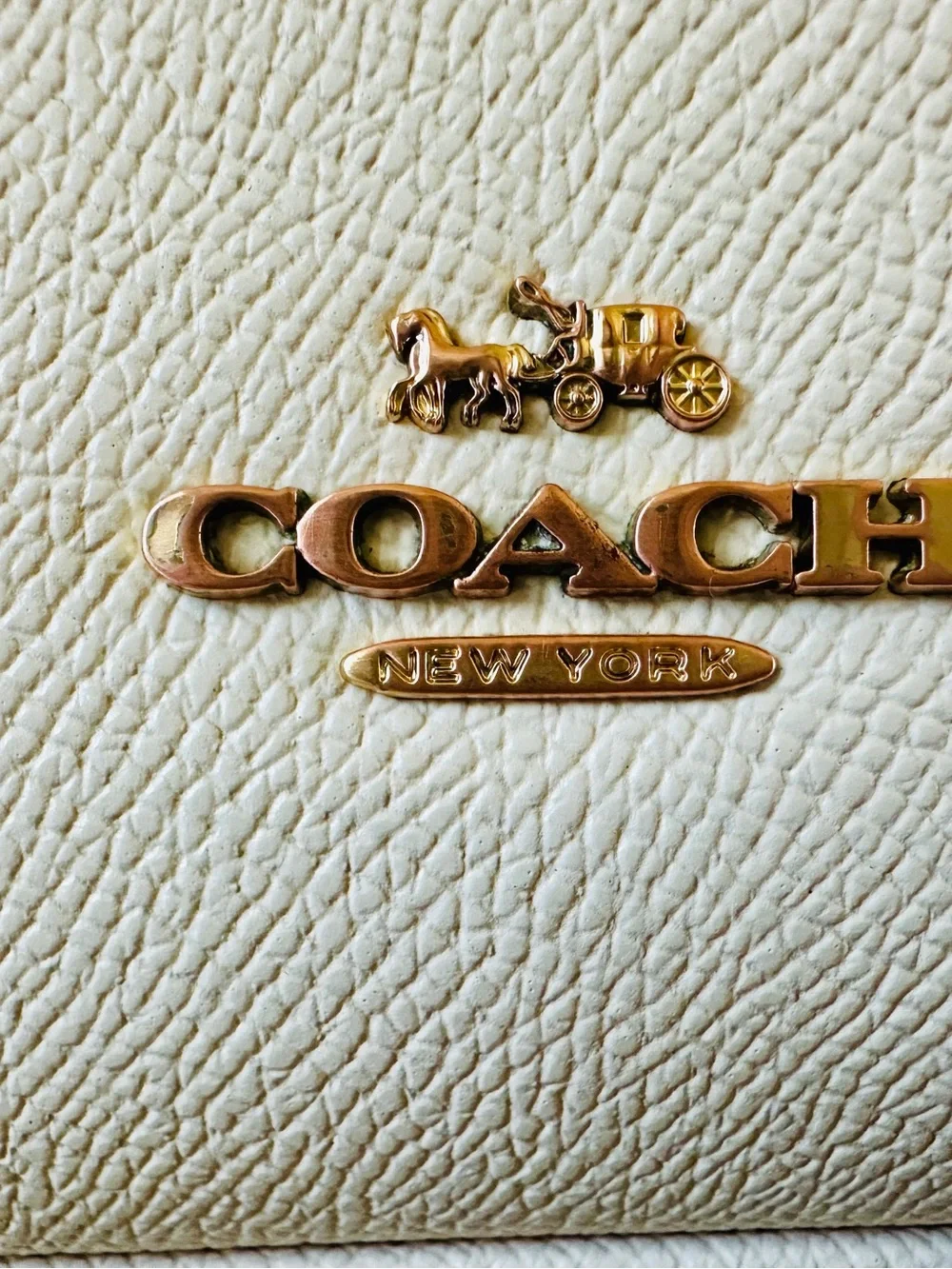 Coach Sierra Dome Satchel Chalk with Gold Hardware